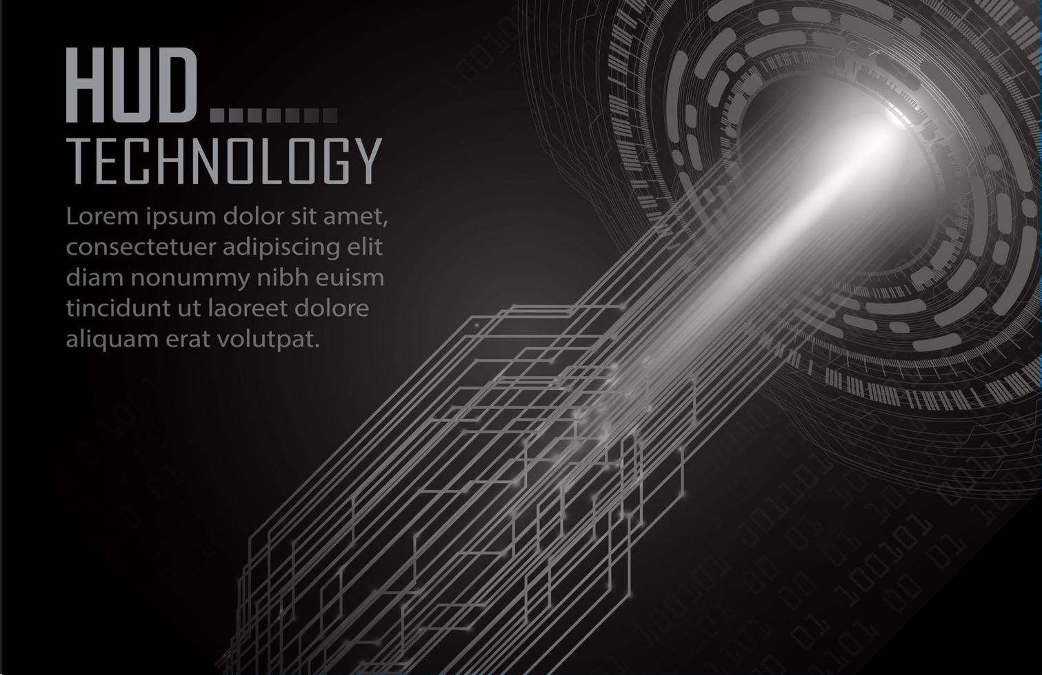 Fondo de concepto de tecnología futura de circuito cibernético vector