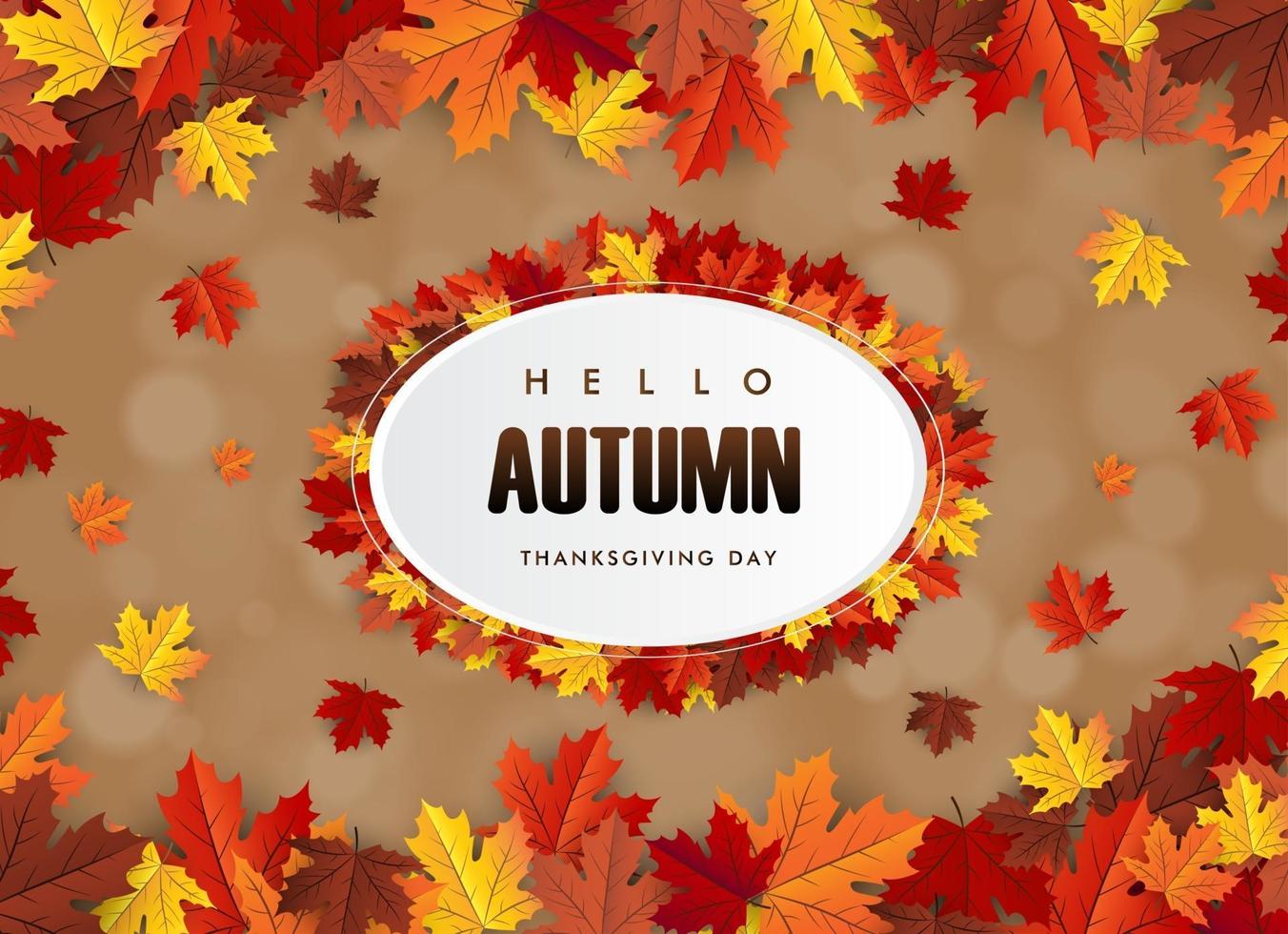 autumn maple leaf background banner vector