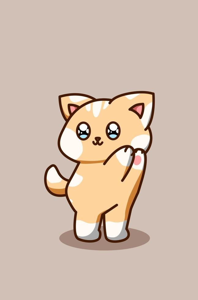 cute and funny cat cartoo vector