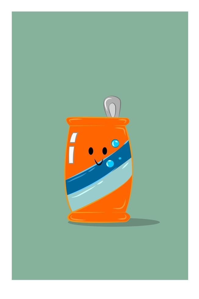 Cute soda cans vector illustration