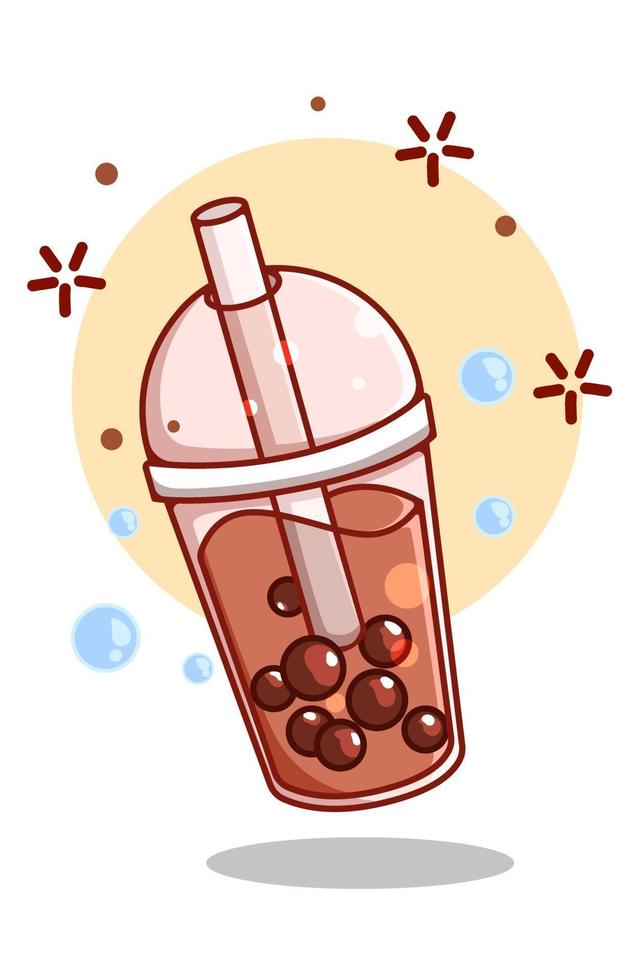ilustración de dibujos animados de diseño de bebida de chocolate helado  dulce 2947523 Vector en Vecteezy