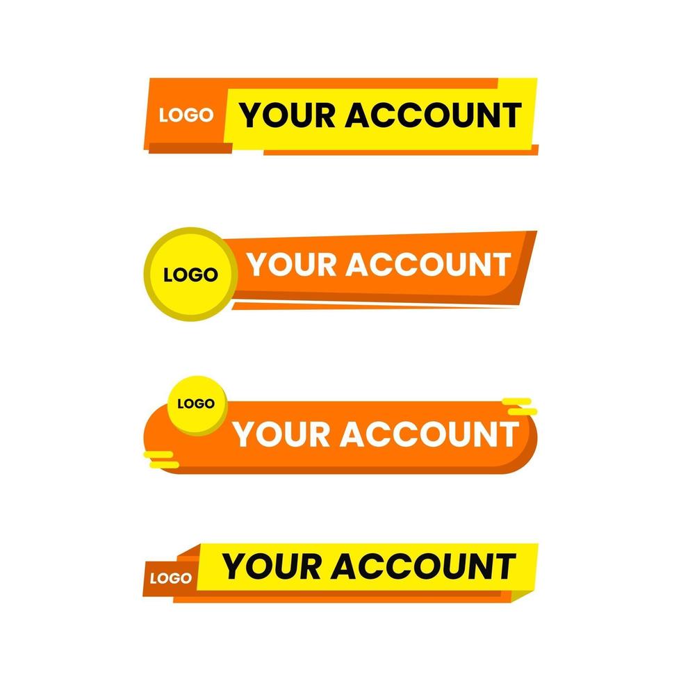 Set of lower third graphic template. TV banners for news. vector