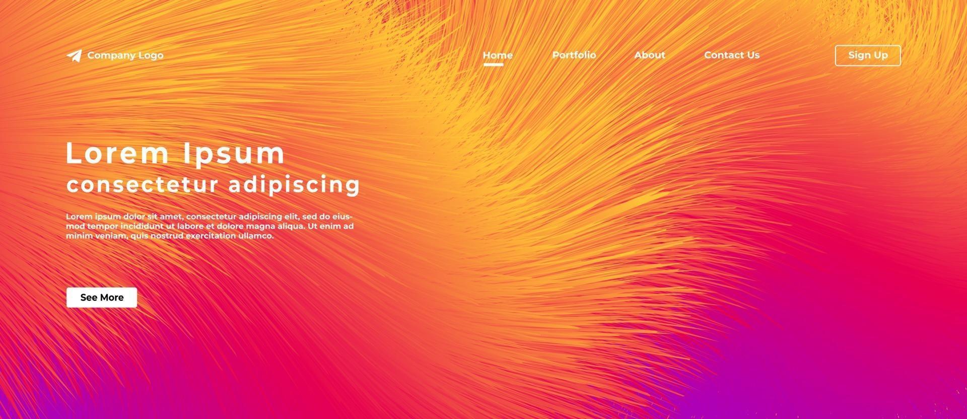 Dynamic Abstract Website Fluid Background. vector