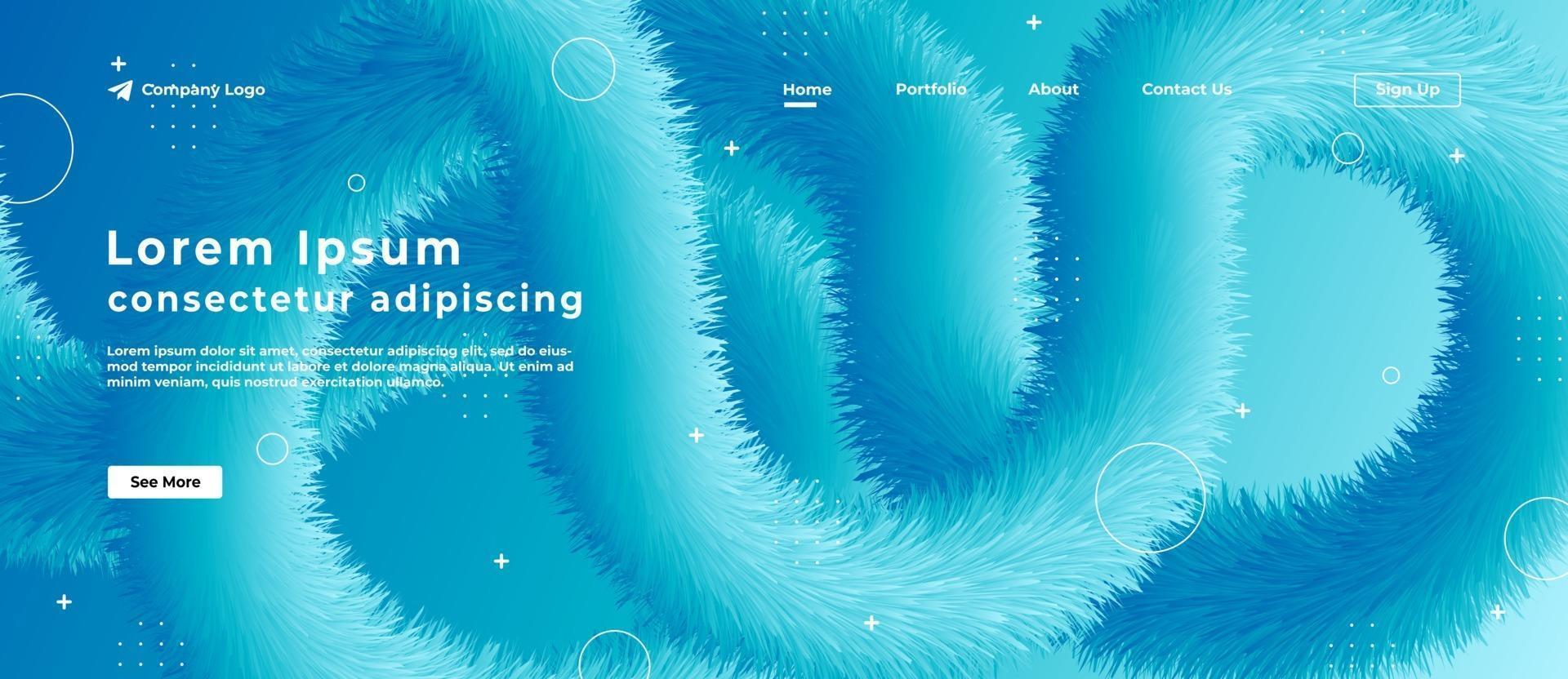 3d Dynamic Abstract Fluid Website Background. vector