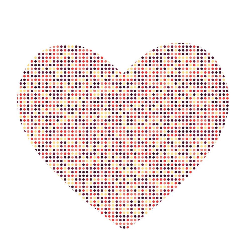 Valentines Day Card with Heart Vector Illustration
