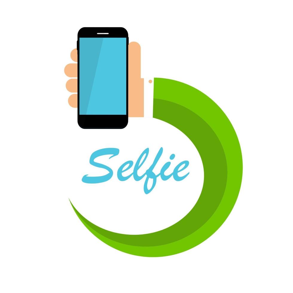 Flat Selfie Icon Vector Illustration