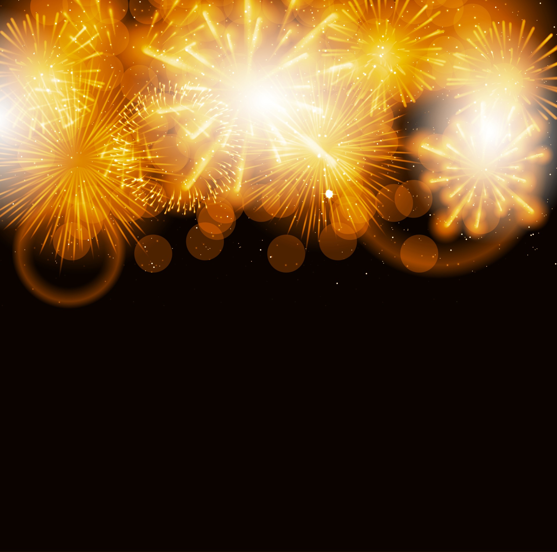 Vector Illustration of Fireworks, Salute on a Dark Background 2947971