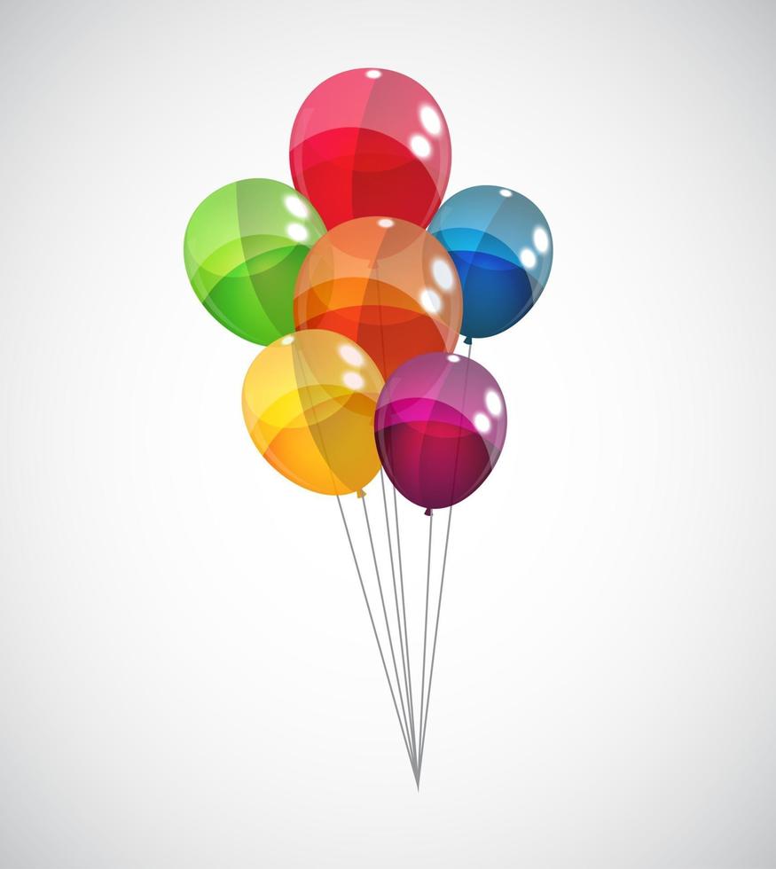 Ilustración de vector de fondo de globos brillantes de color