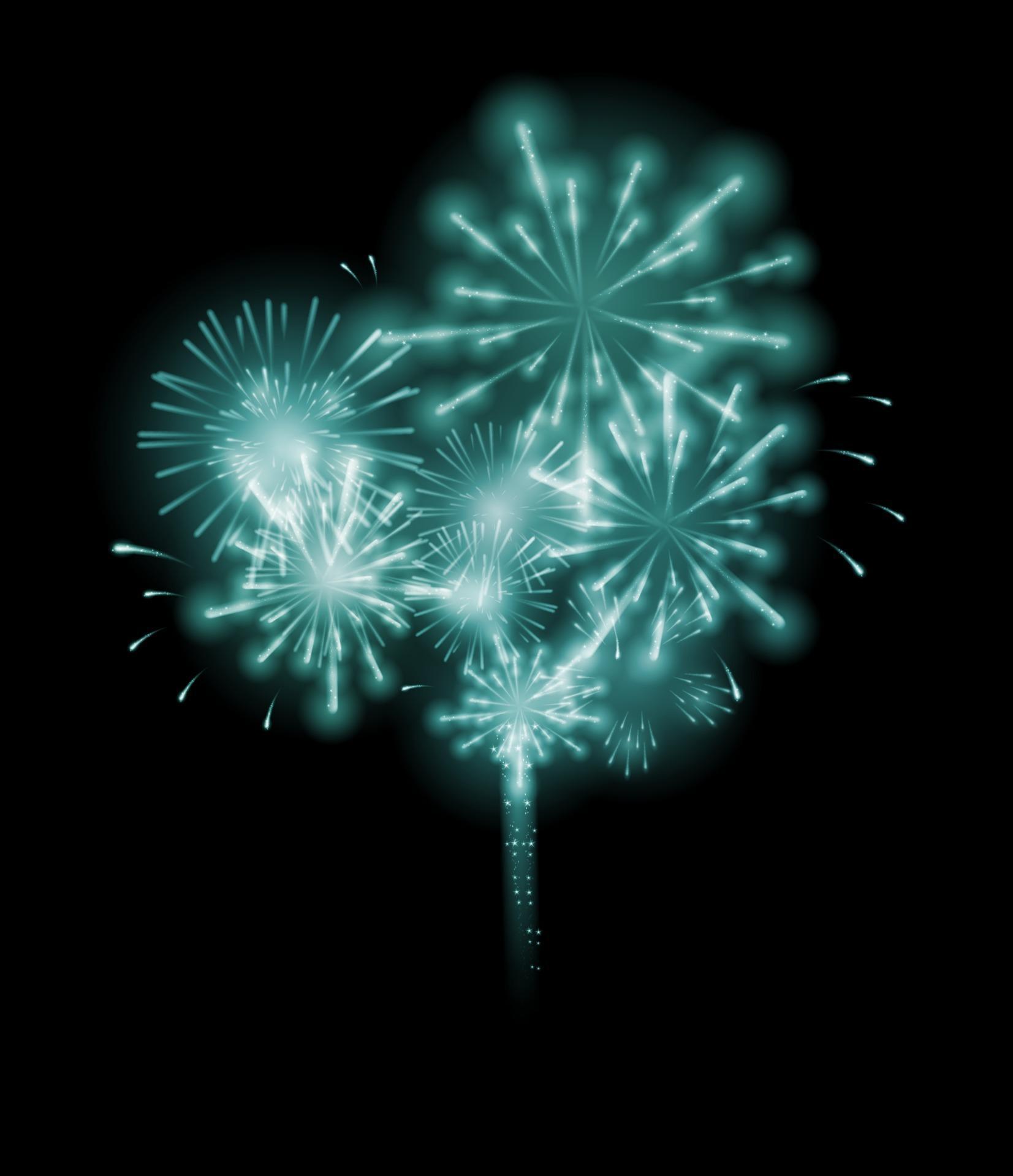 Vector Illustration of Fireworks, Salute on a Dark Background 2947977