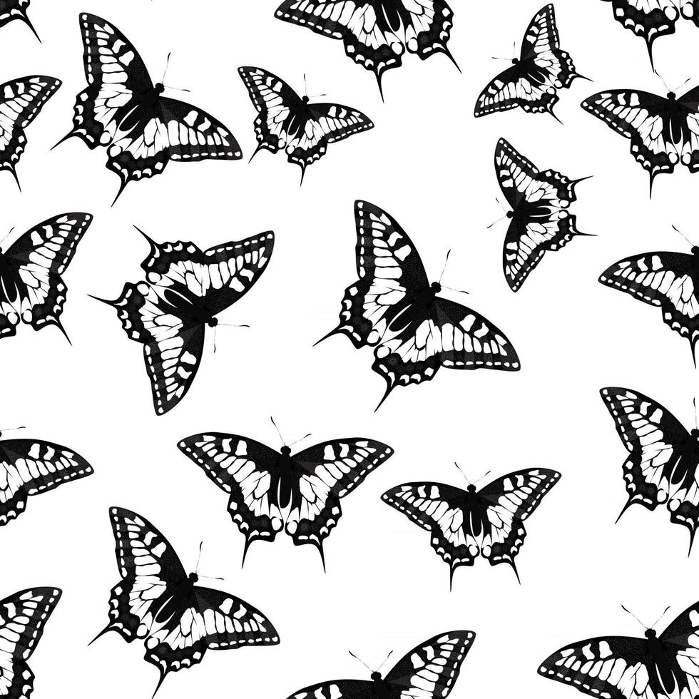 Butterfly Seamless Pattern Background Vector Illustration