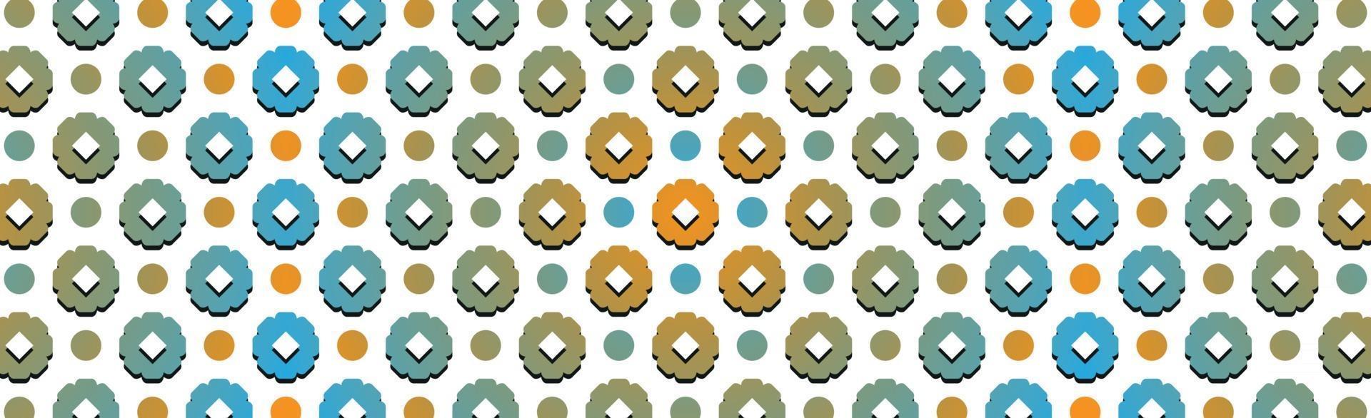 Seamless pattern, various geometric shapes on a white background vector