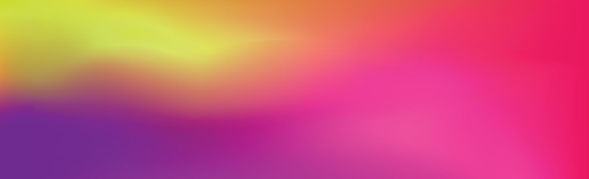 Blurred large panoramic summer background multicolored gradient vector