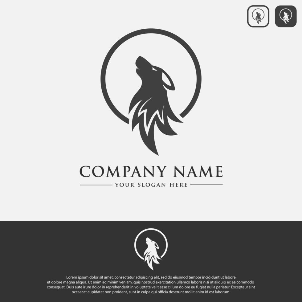 wolf head logo vector