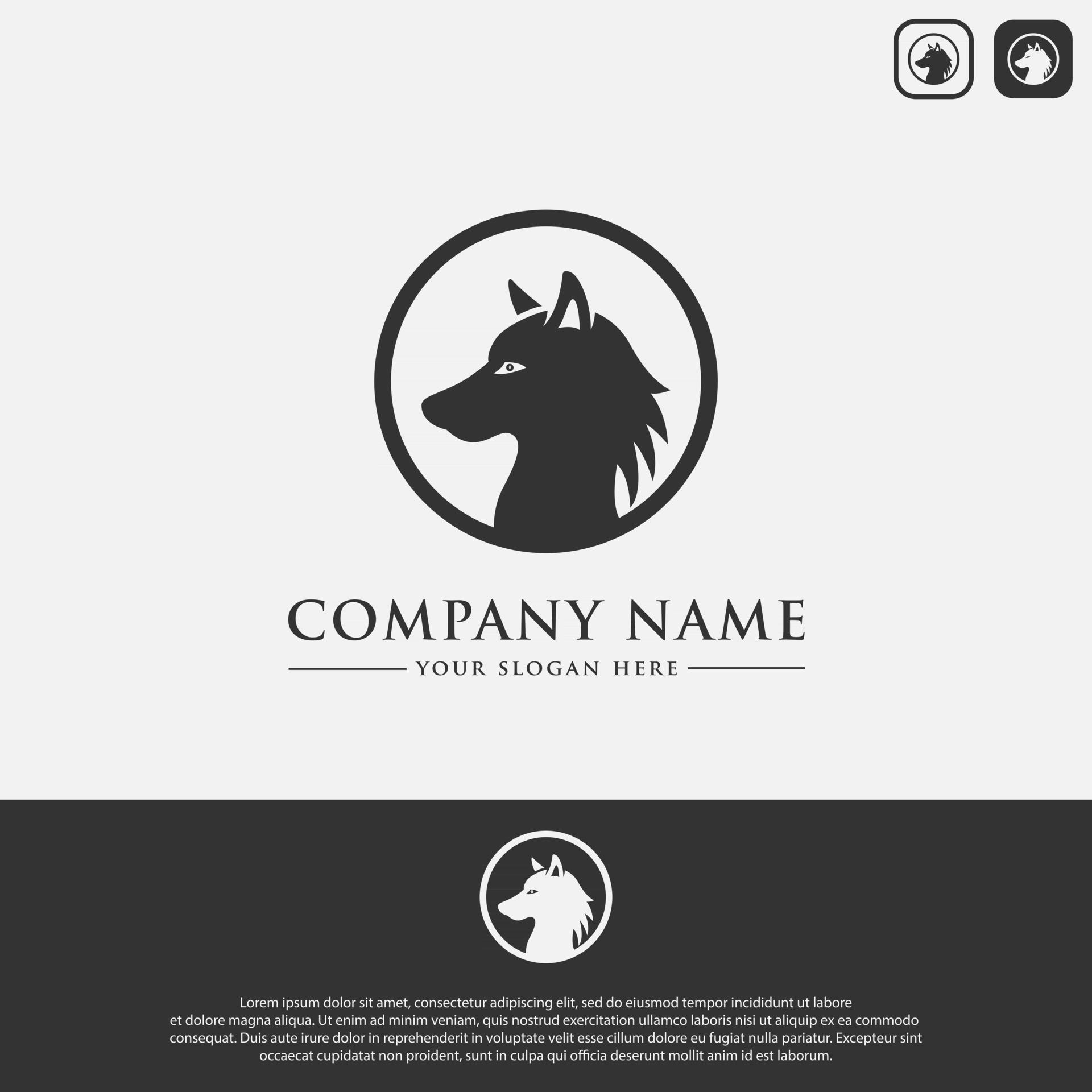 wolf head logo 2948152 Vector Art at Vecteezy