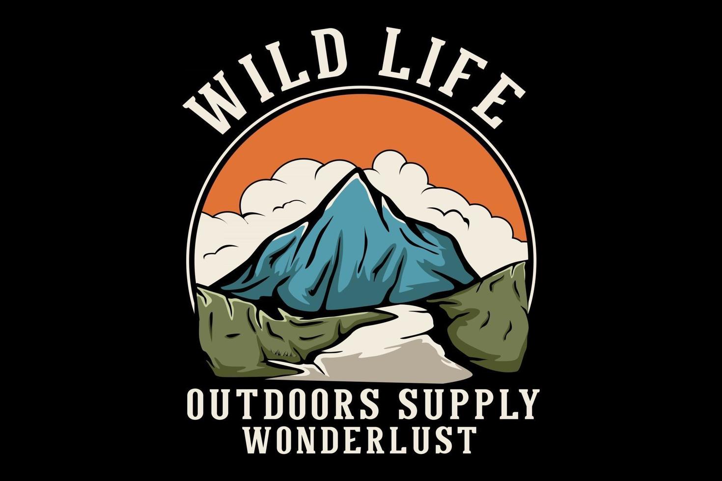 wild life outdoors supply wanderlust hand drawn design vector