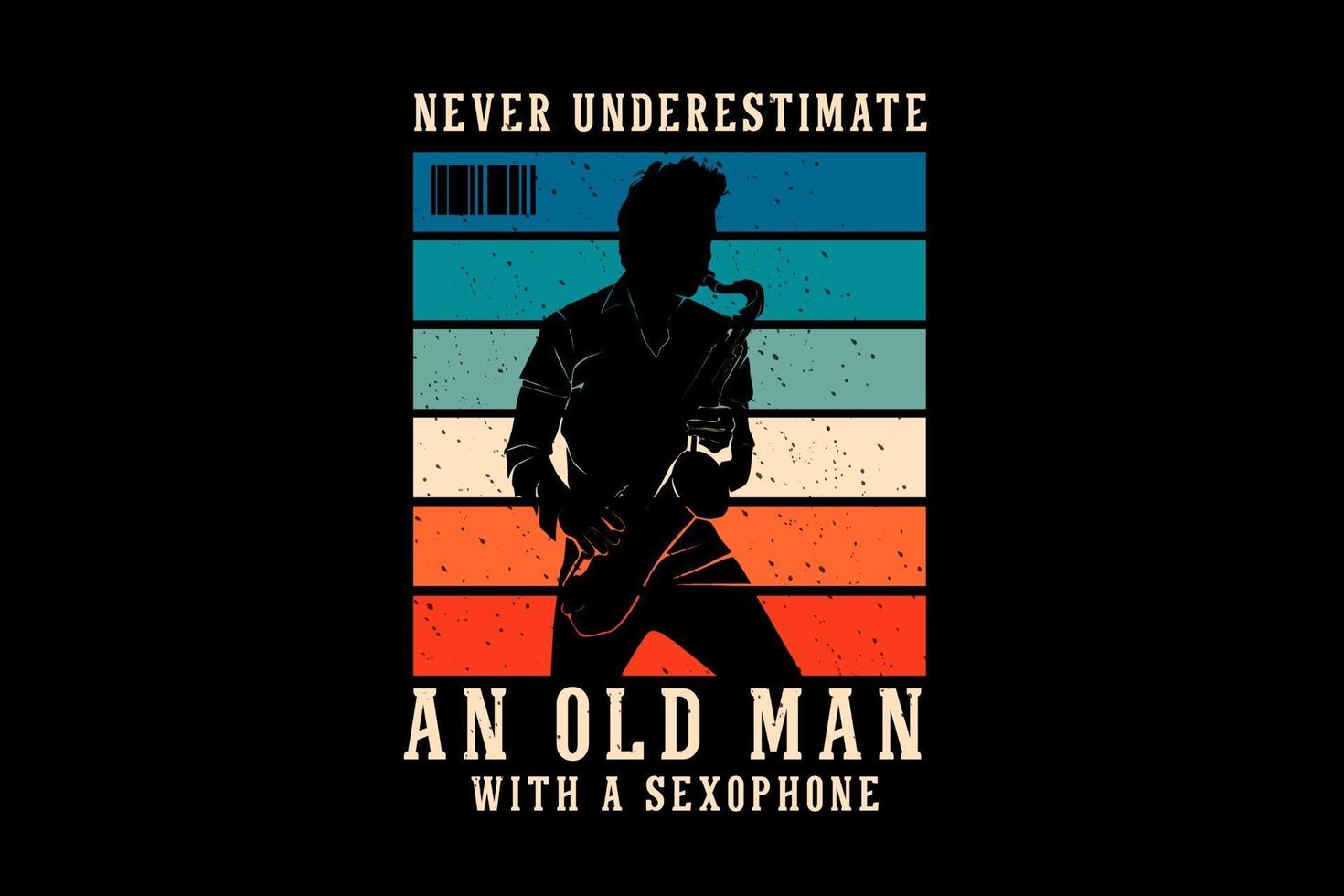 play saxophone silhouette design retro style vector