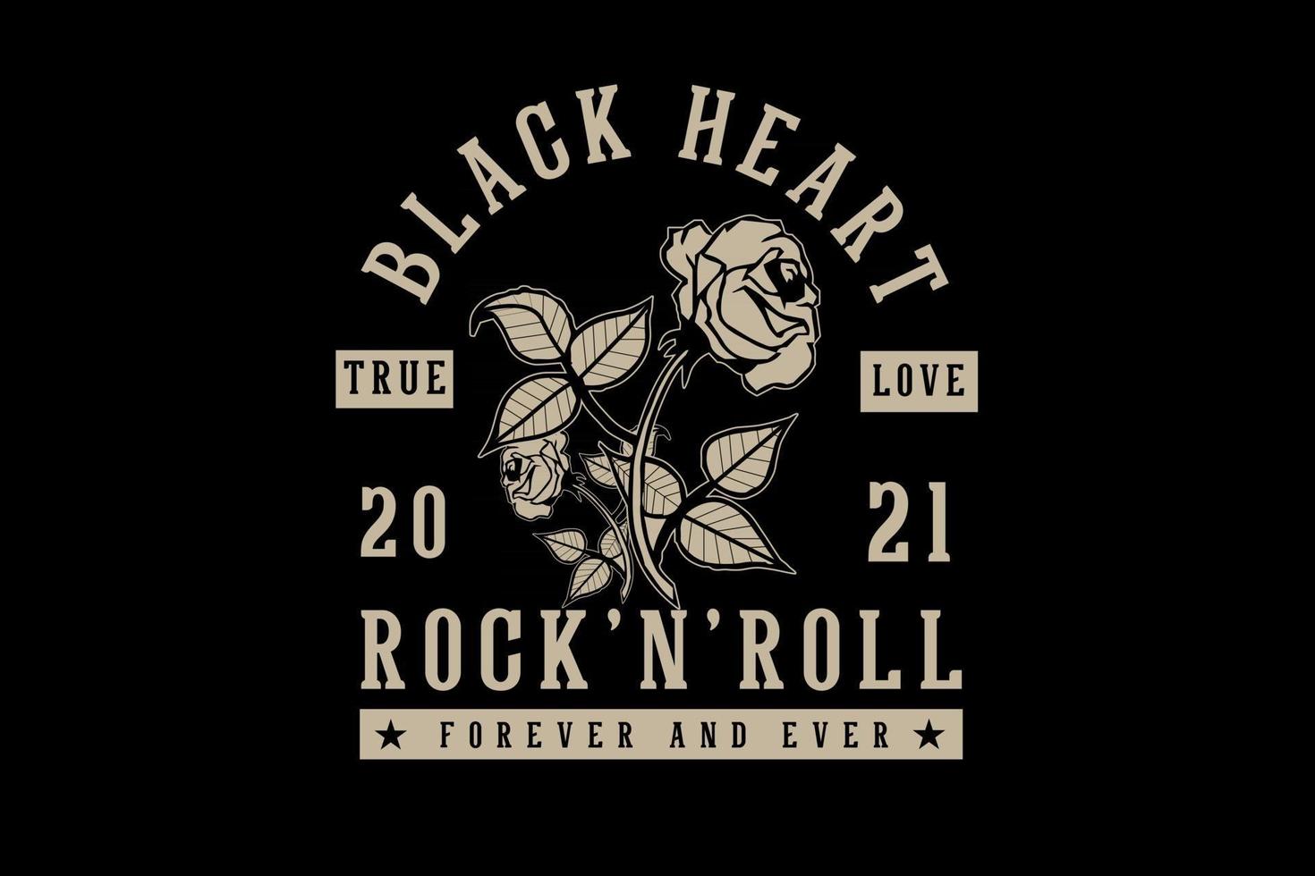 rock and roll typography design vector