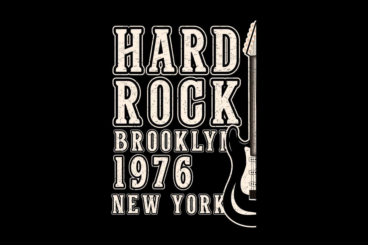 hard rock  brooklyn typography design vector