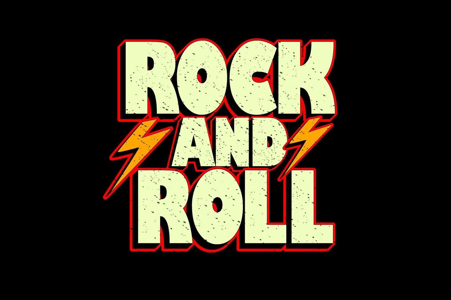 rock and roll hand drawn typography design vector