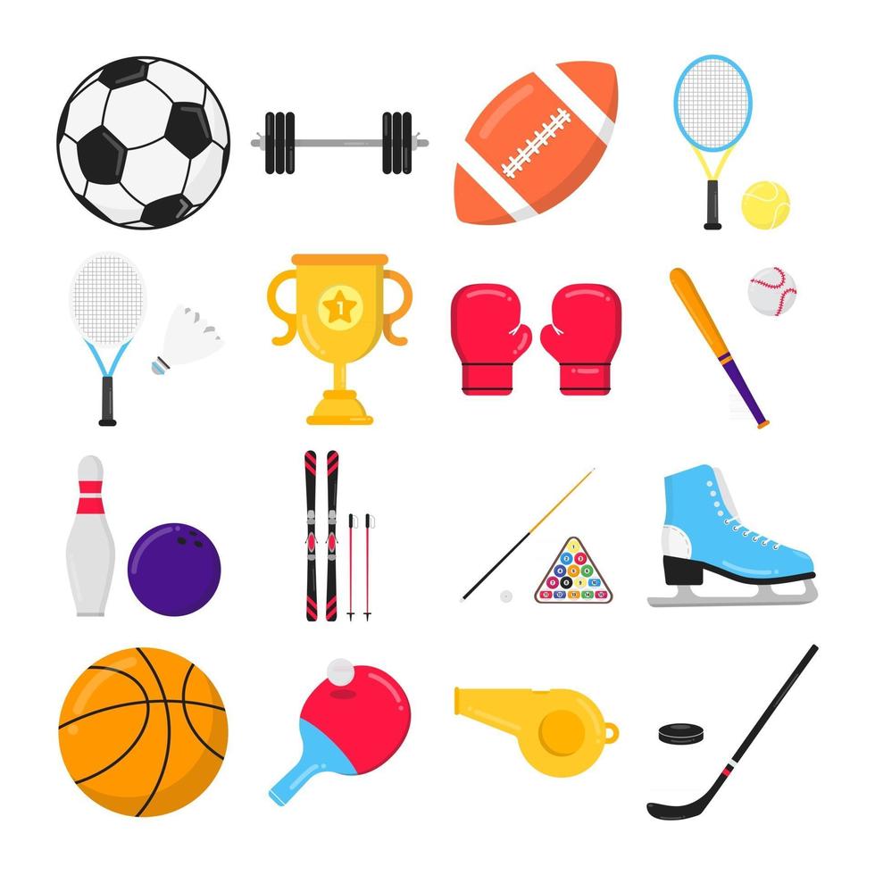 composición de juegos deportivos con bolas. vector