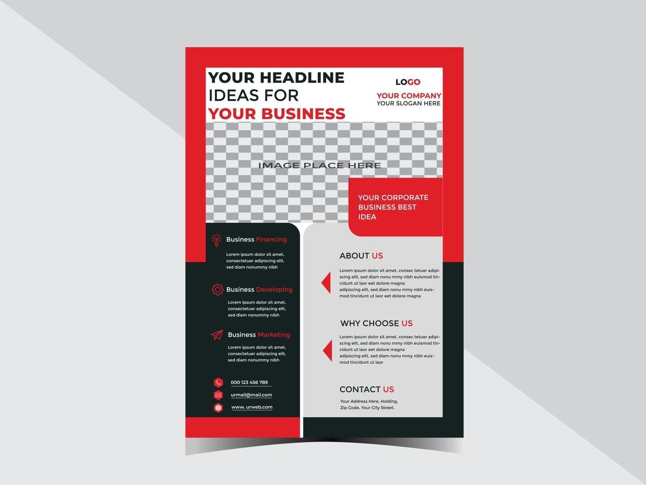 Corporate Multipurpose Business Flyer Design Template vector