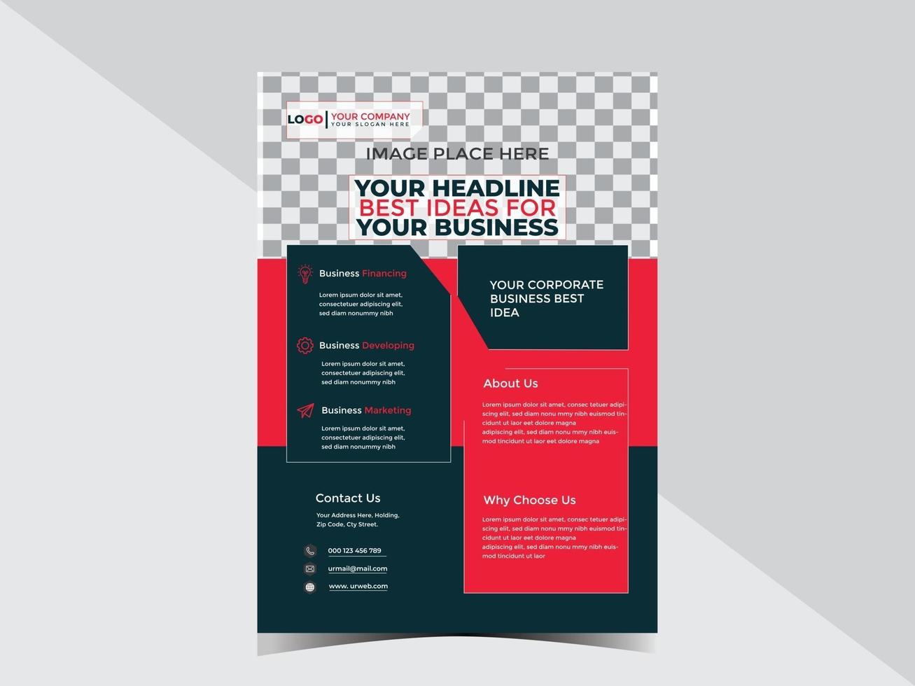 Corporate Multipurpose Business Flyer Design Template vector