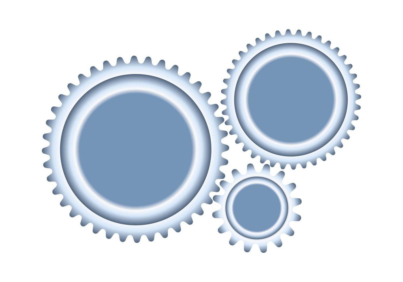 Set of gears vector