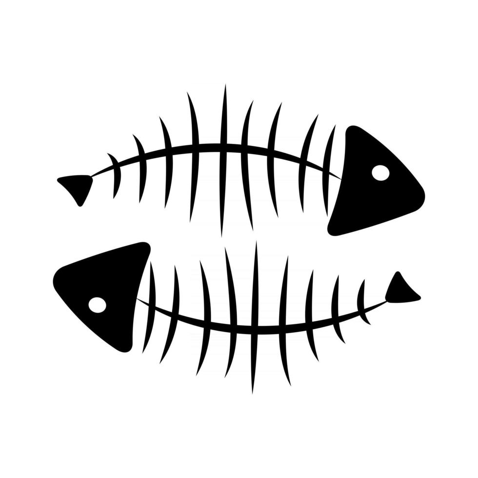 Fish Bone Background Vector Illustration
