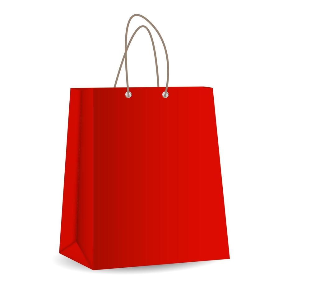 Empty Shopping Bag for Advertising and Branding Vector Illustration