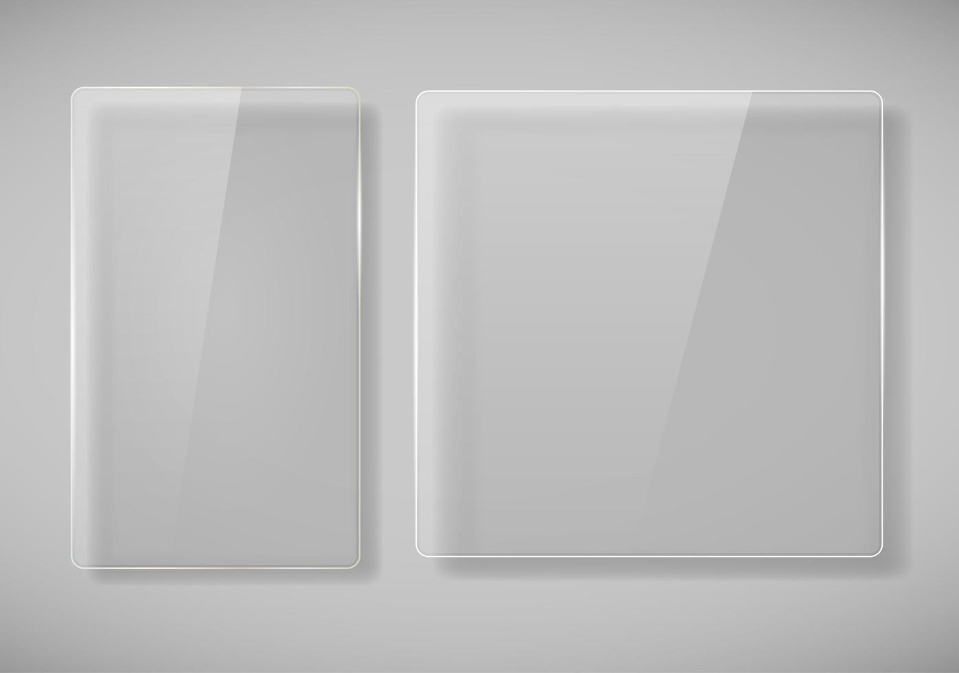 Realistic Glass Frames. Vector Illustration