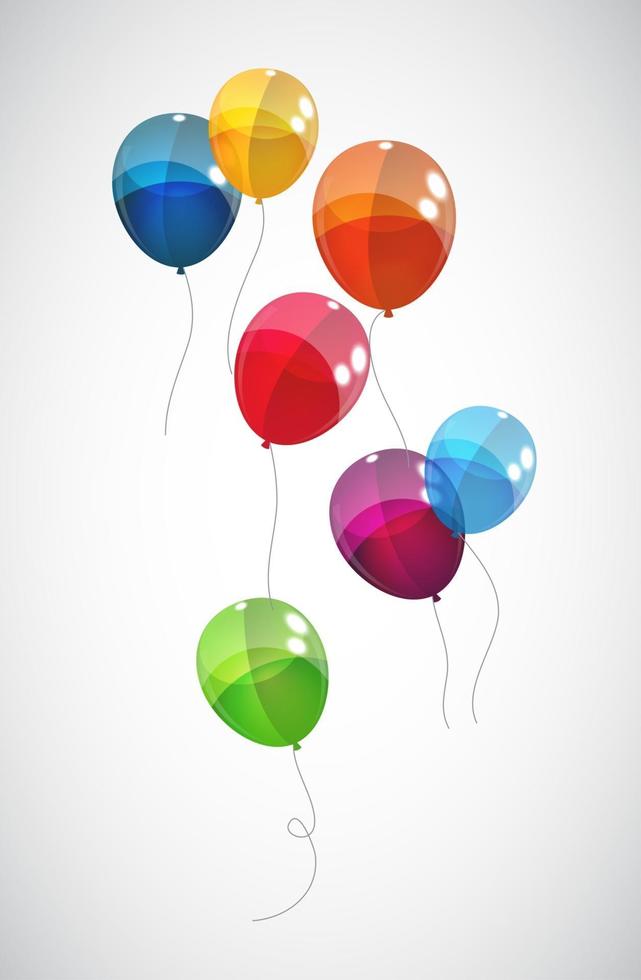 Ilustración de vector de fondo de globos brillantes de color