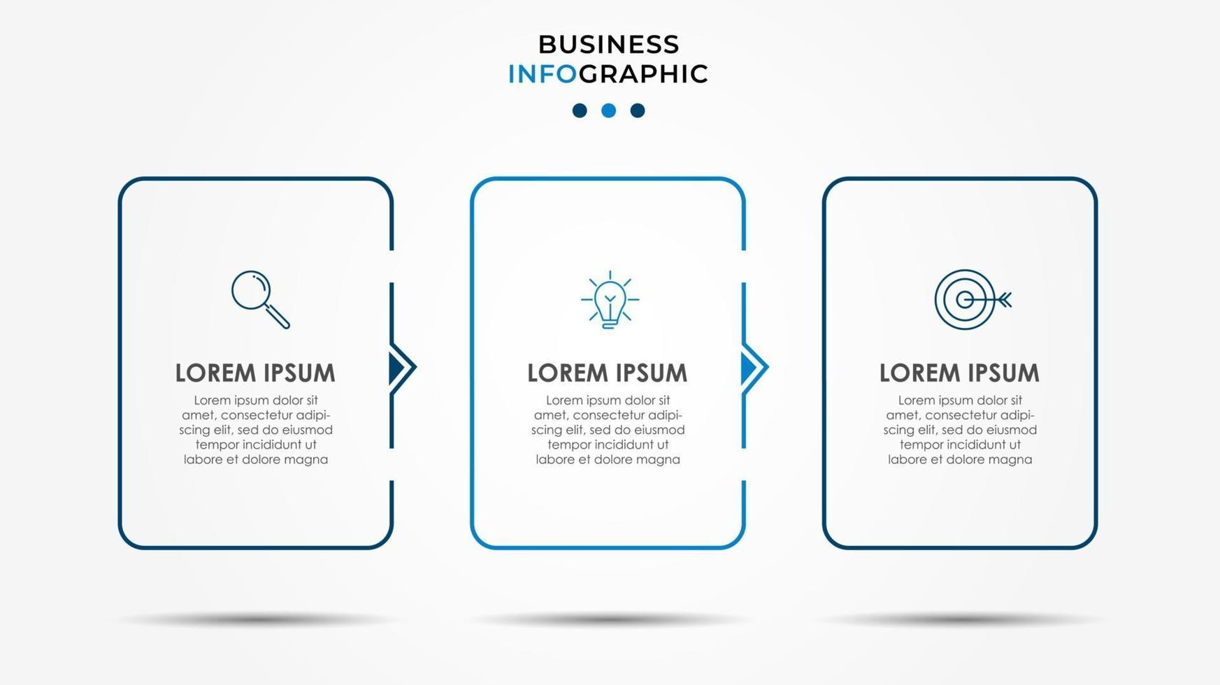 Infographic design business template with icons and 3 options or steps vector