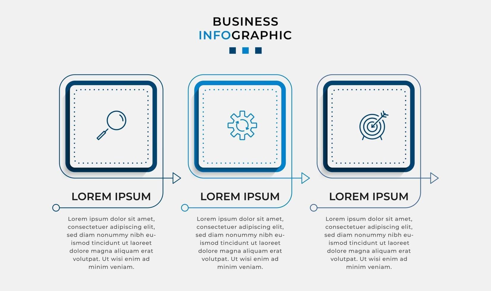 Infographic design business template with icons and 3 options or steps vector