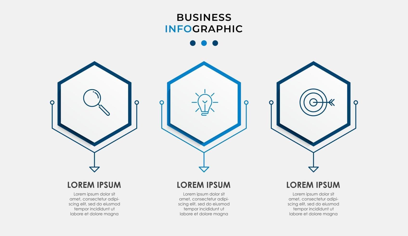 Infographic design business template with icons and 3 options or steps vector