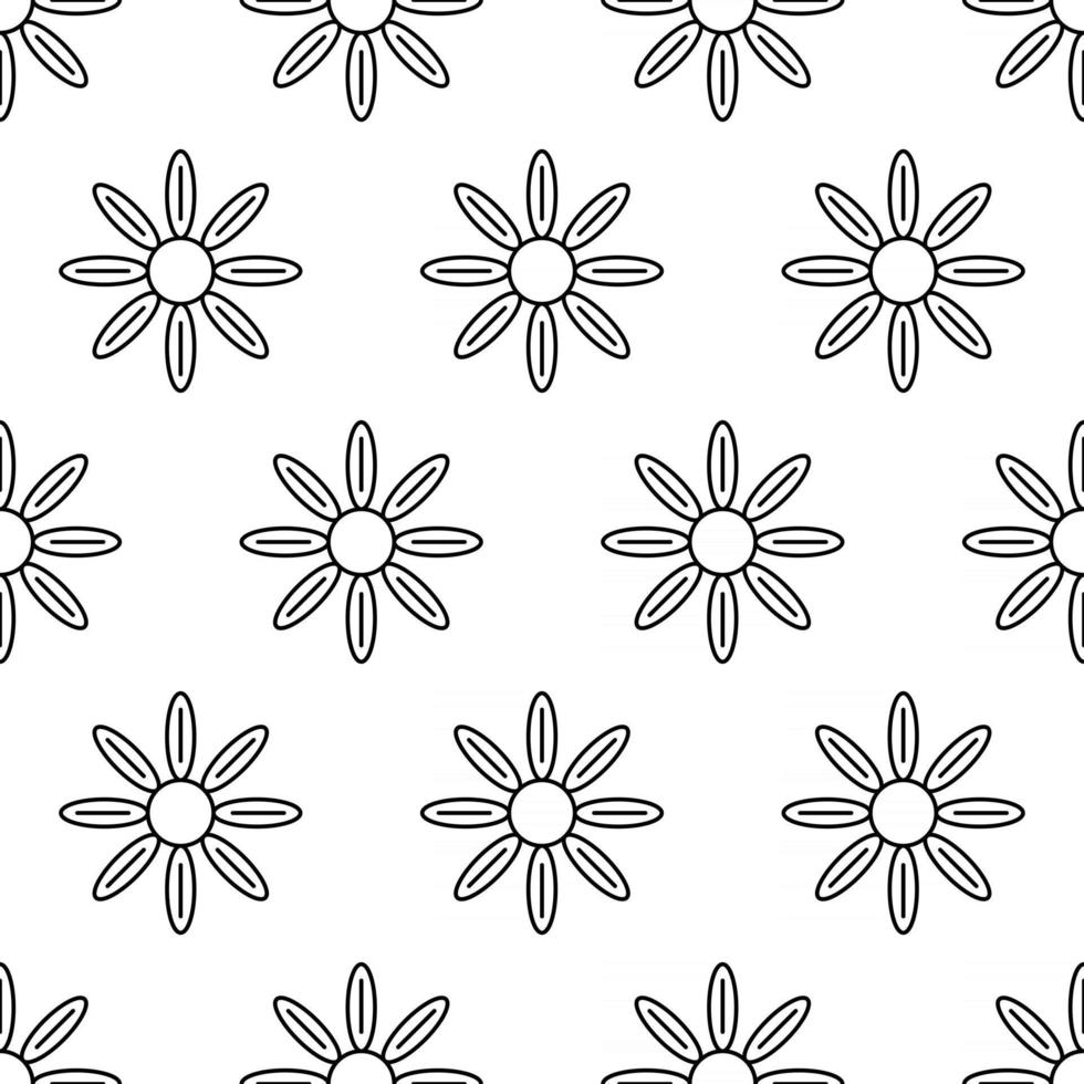 Seamless pattern of flowers and plants. beautiful of wildflowers. vector