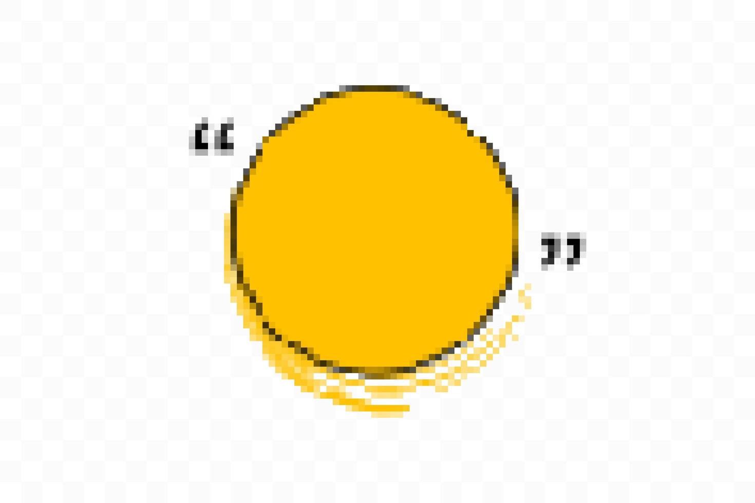 Pixelated Quote box icon. vector