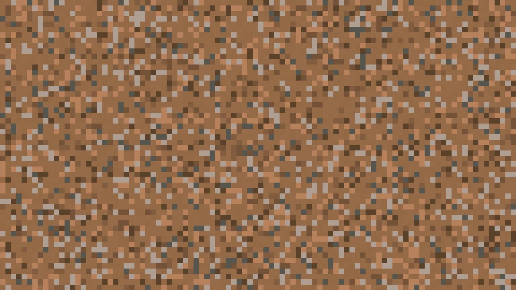 Pixel minecraft style land background. vector