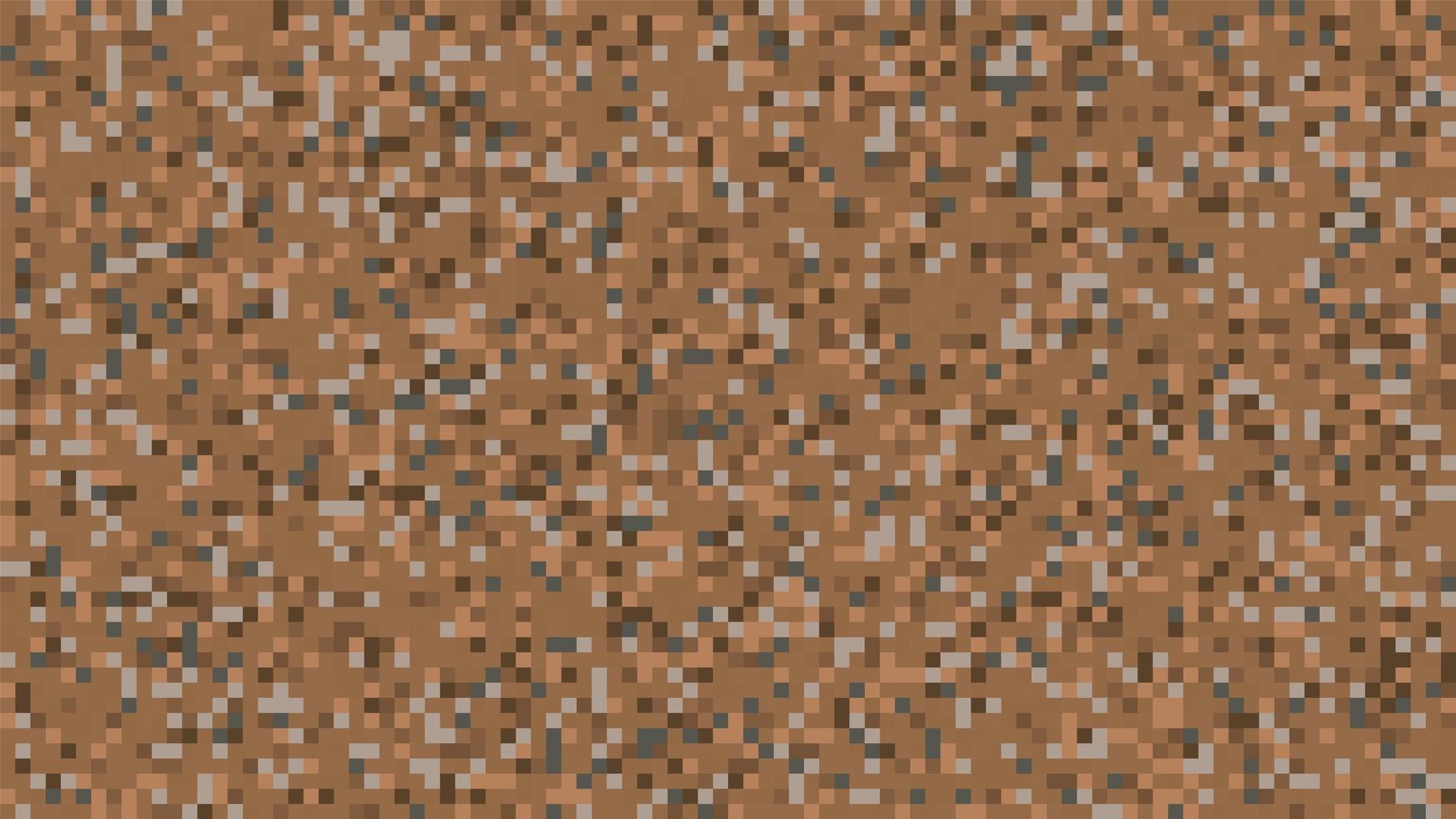 Pixel minecraft style land background. vector