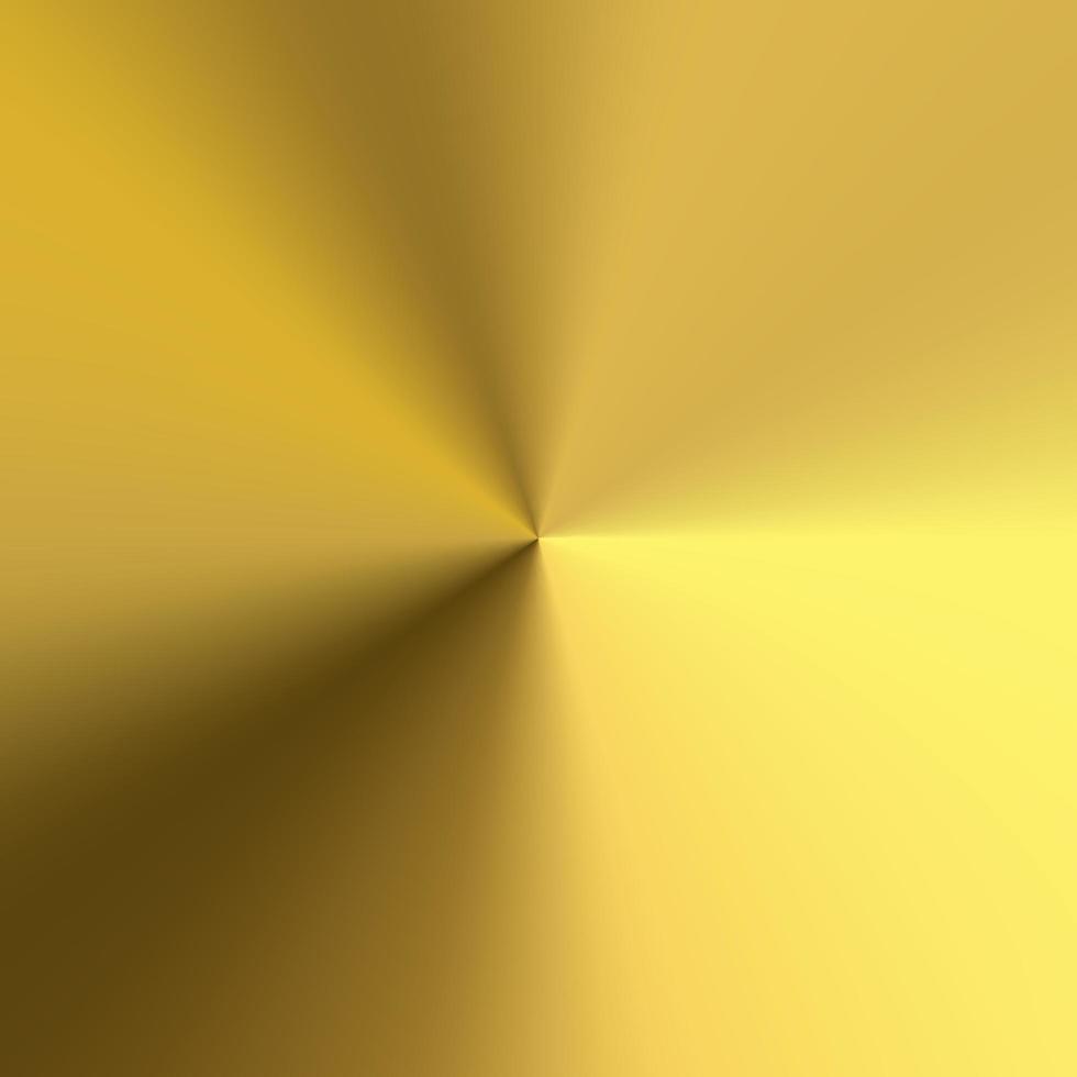 Radial polished texture golden metal vector