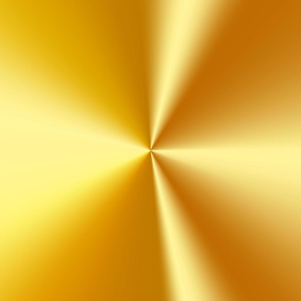 Radial polished texture golden metal vector