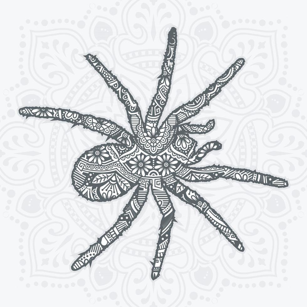 Spider Mandala Vector. Vintage decorative elements. Oriental pattern, vector