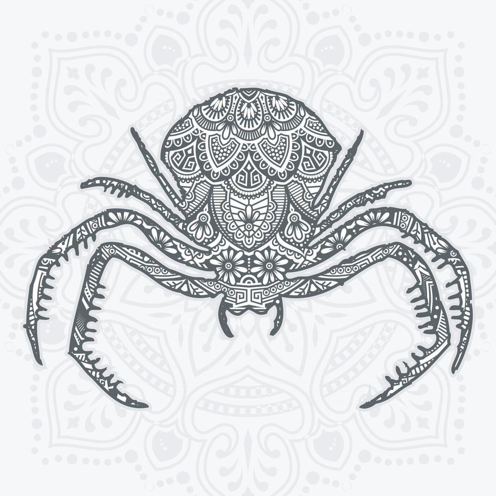 Spider Mandala Vector. Vintage decorative elements. Oriental pattern, vector