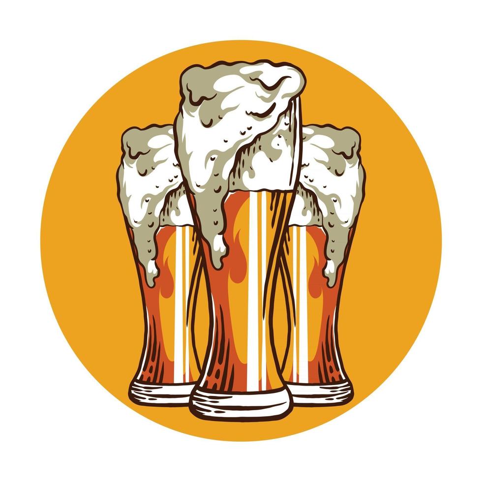 Glass beer vector illustration