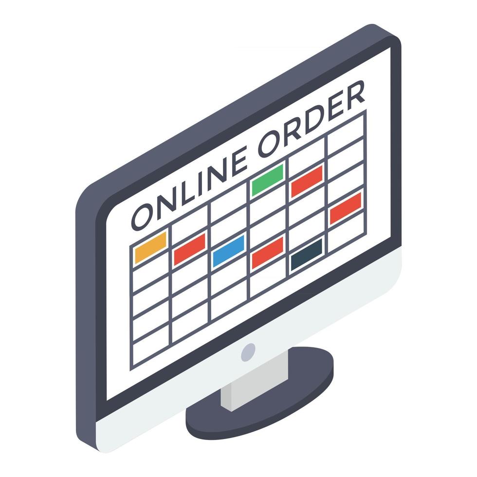 Online Order Booking vector