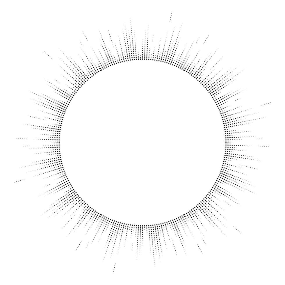 Bursting rays. Sunburst frame. Abstract equalizer element vector