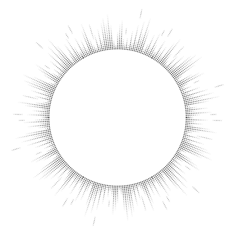 Bursting rays. Sunburst frame. Abstract equalizer element vector