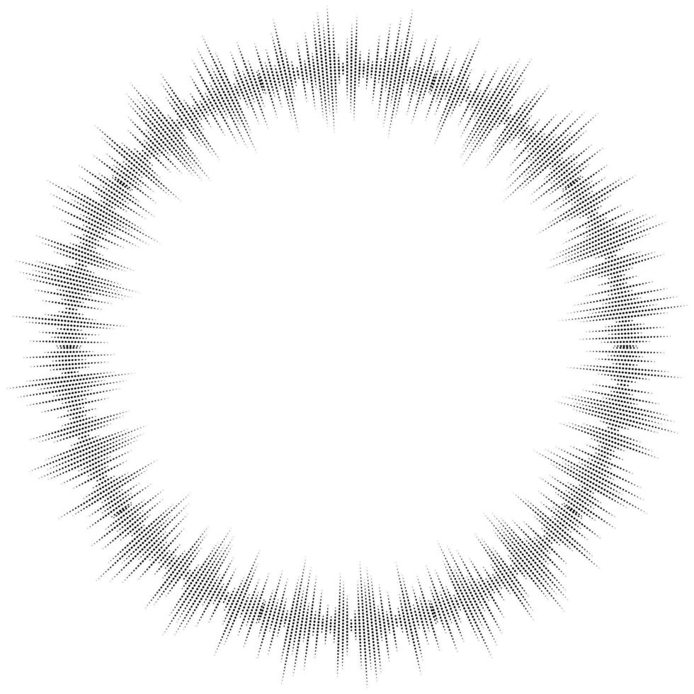 Bursting rays. Sunburst frame. Abstract equalizer element vector