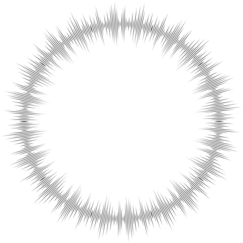 Bursting rays. Sunburst frame. Abstract equalizer element vector