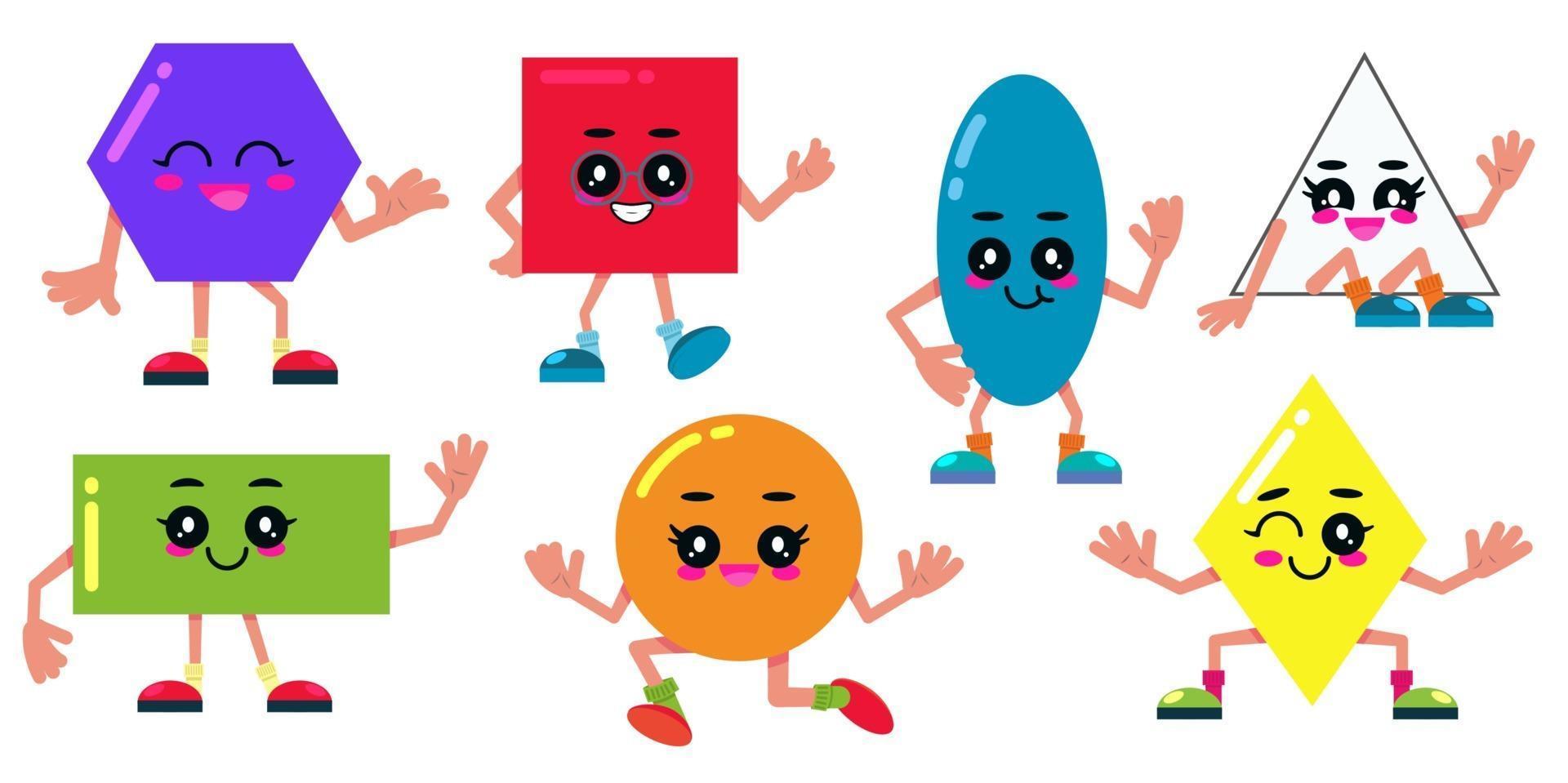 conjunto de formas simples. dibujos animados de figuras geométricas cómicas para la educación. 2949088 Vector en Vecteezy conjunto de formas simples. dibujos animados de figuras geométricas cómicas para la educación. 2949088 Vector en Vecteezy