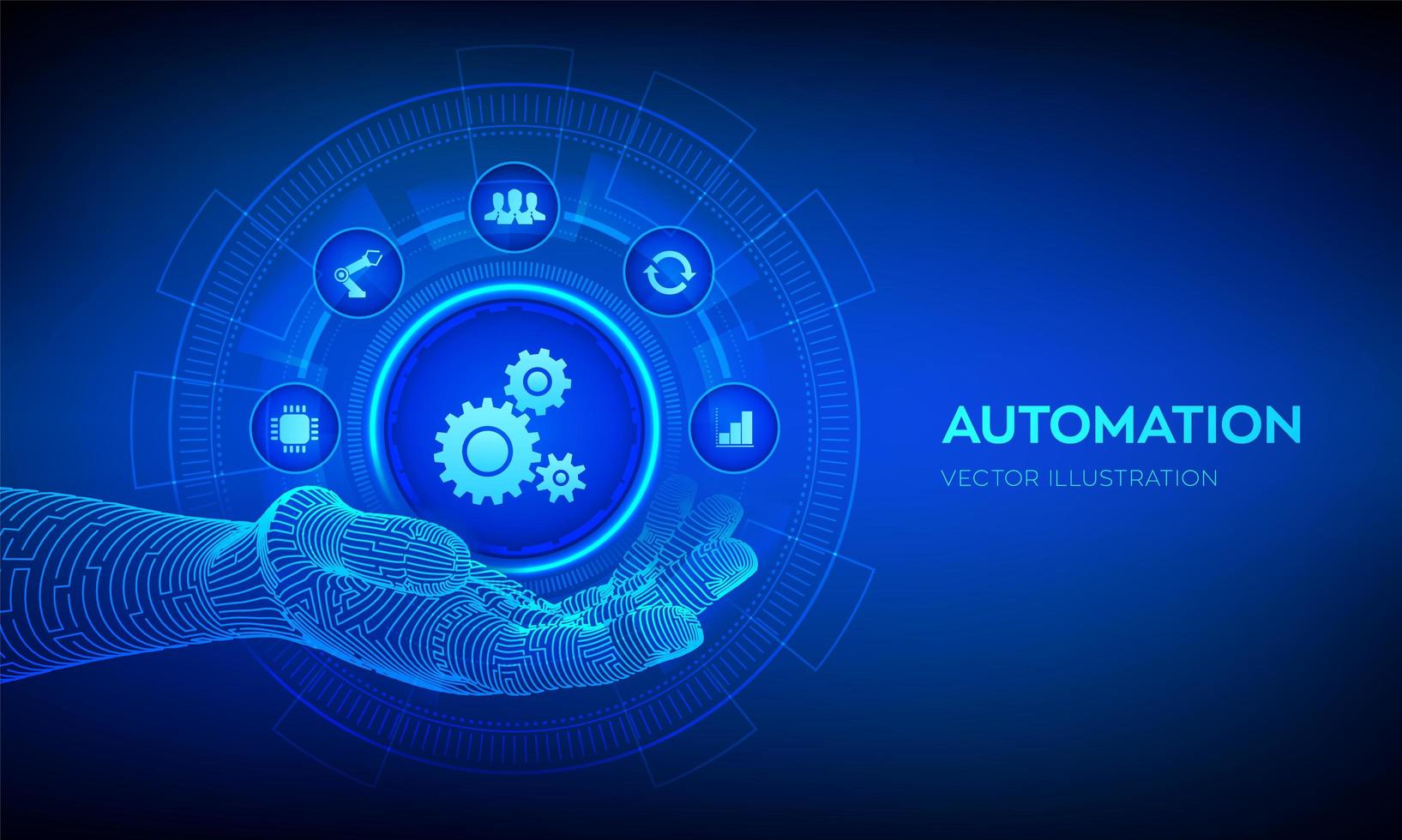 IOT and Automation Software concept as an innovation. vector